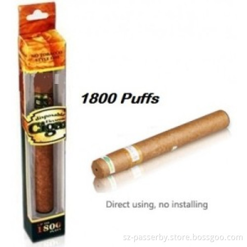 New E Cigar Disposable Electronic Cigarette with 1800 Puffs